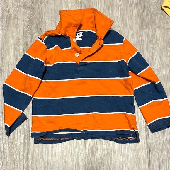 Orange and Blue Striped Kids Shirt - Picture 1 of 1
